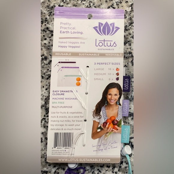 Lotus Reusable Produce Bags - Picture 5 of 12